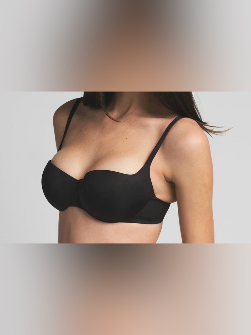 Skims Ultimate Push-Up Balconette Bra. Size 34A. Color: Onyx